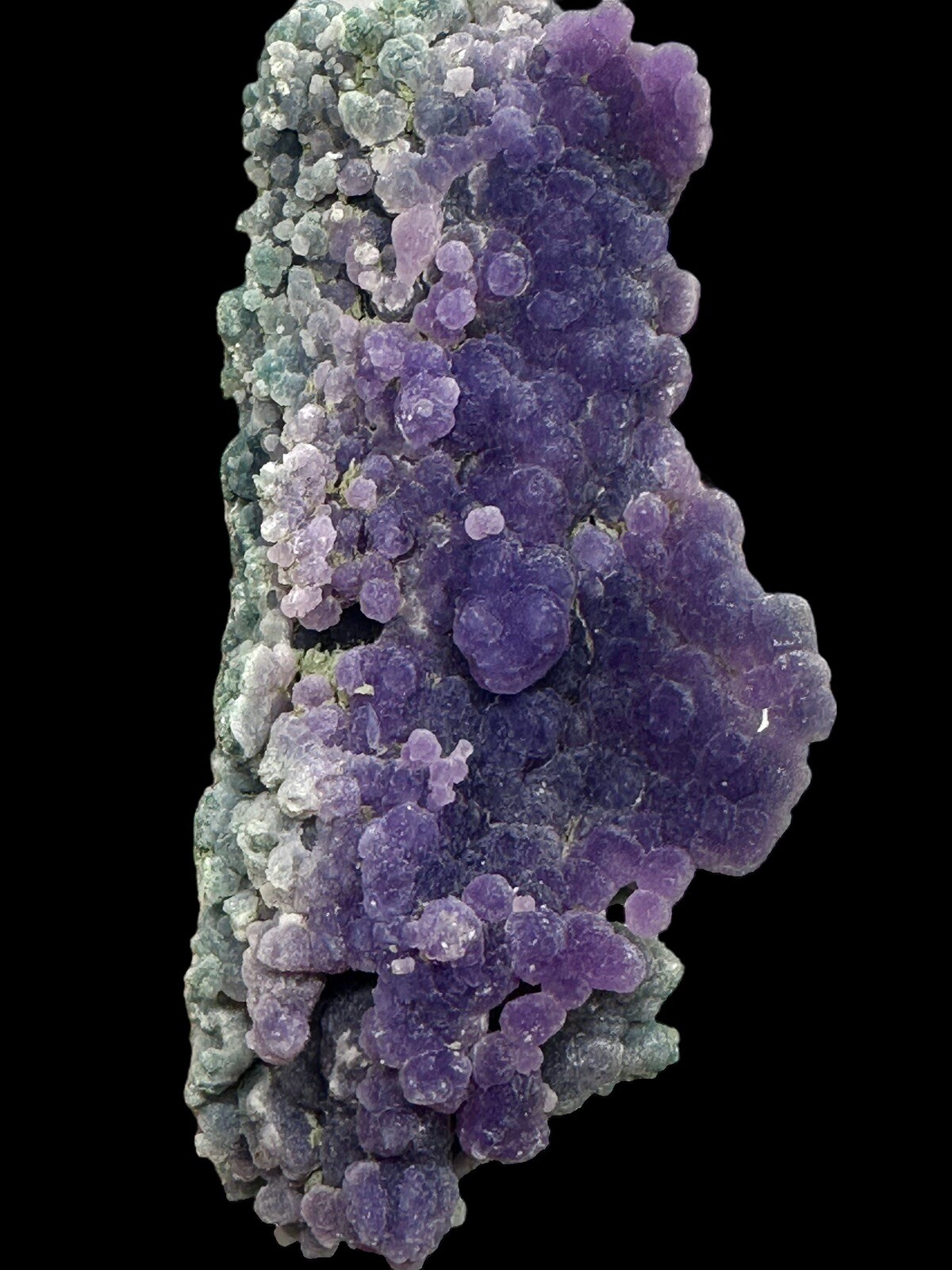 Blue& Purple Iridescent Grape Agate Cluster Mineral Specimen Crystal Botryoidal