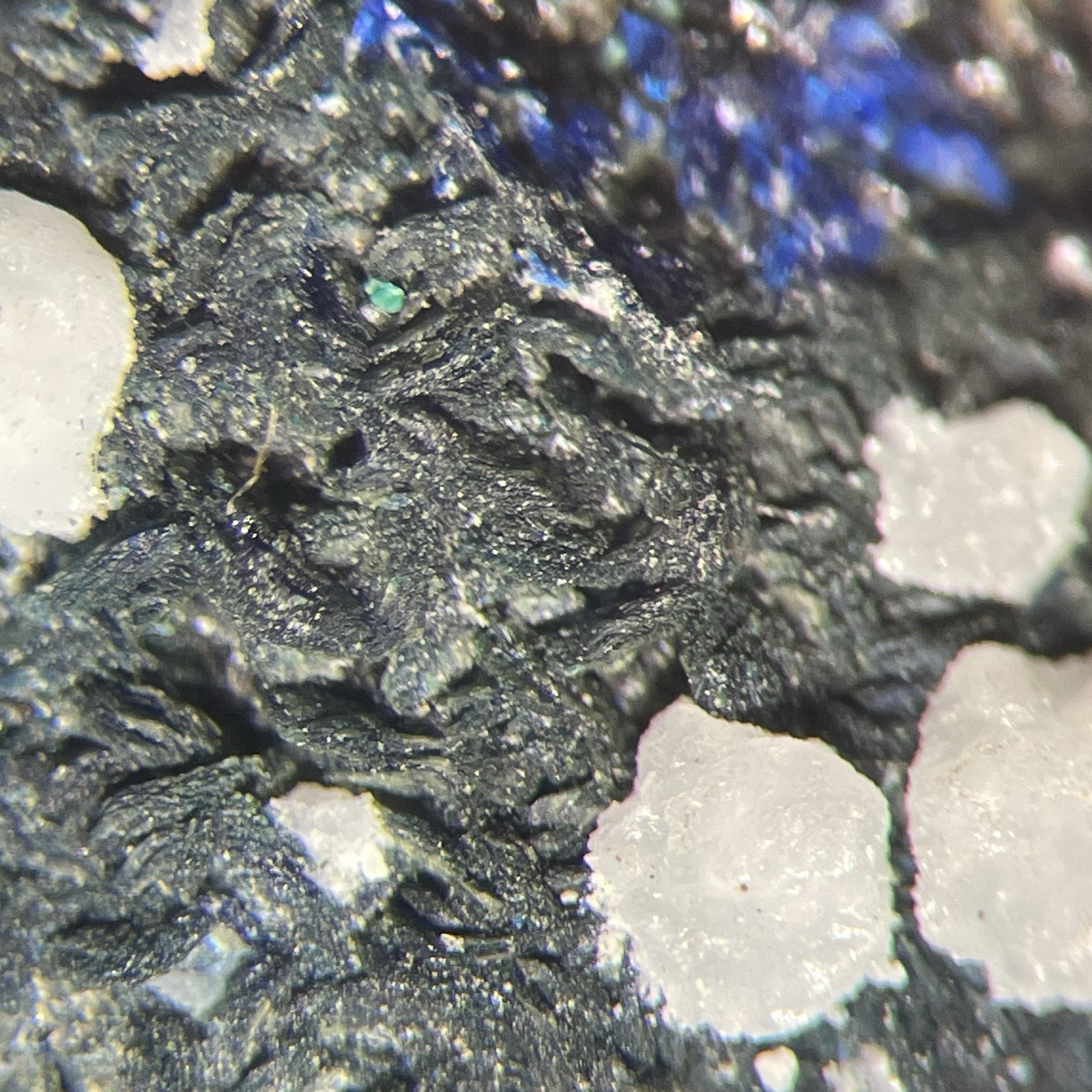 Azurite W/ Unknown White from Morenci ARIZONA USA