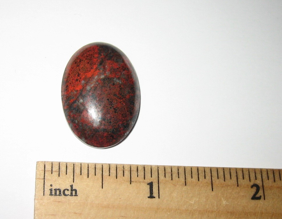 26mm x 18.5mm POLISHED NATURAL CUPRITE STONE CABOCHON FROM MEXICO 28.5carats *A