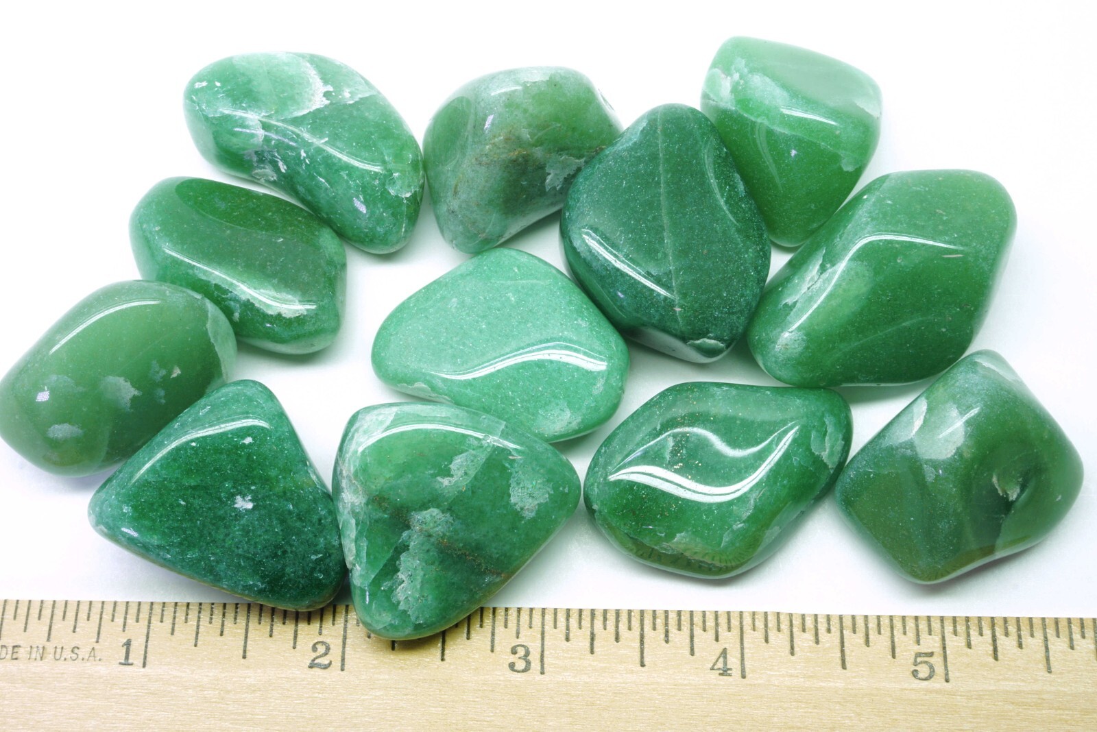 Bulk Tumbled Green Aventurine Crystals 1/2 Lb Natural Healing Stones