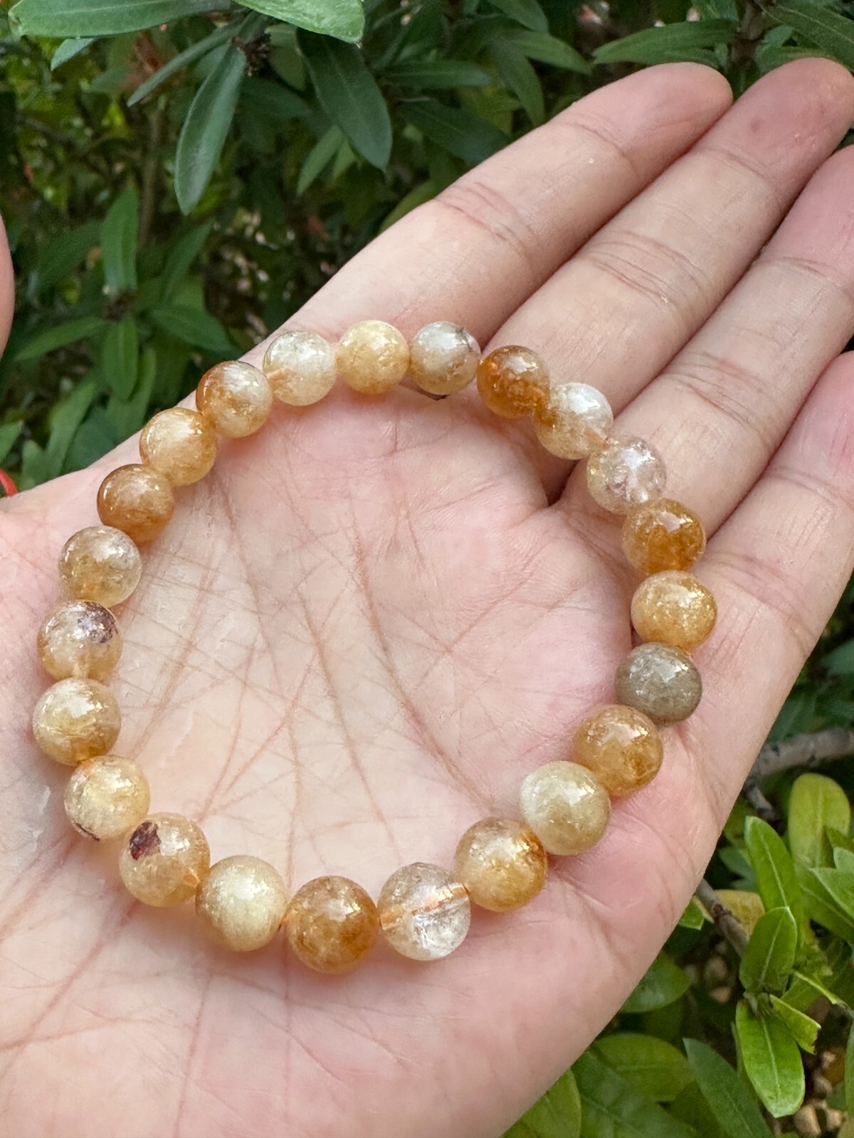 Grade A++ Citrine With Quartz Crystal Bead Bracelet 8mm, Wholesale Bulk Lot