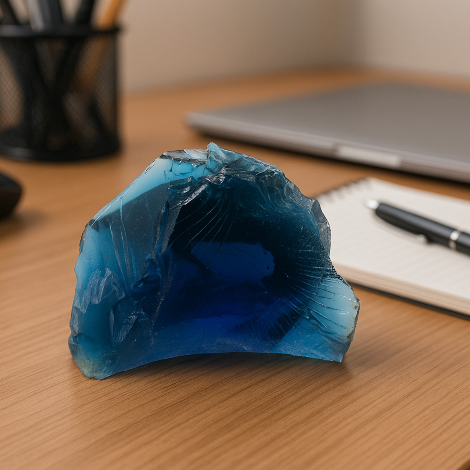 550-650CT Raw Blue Obsidian Crystal | Natural Rough Gemstone for Energy