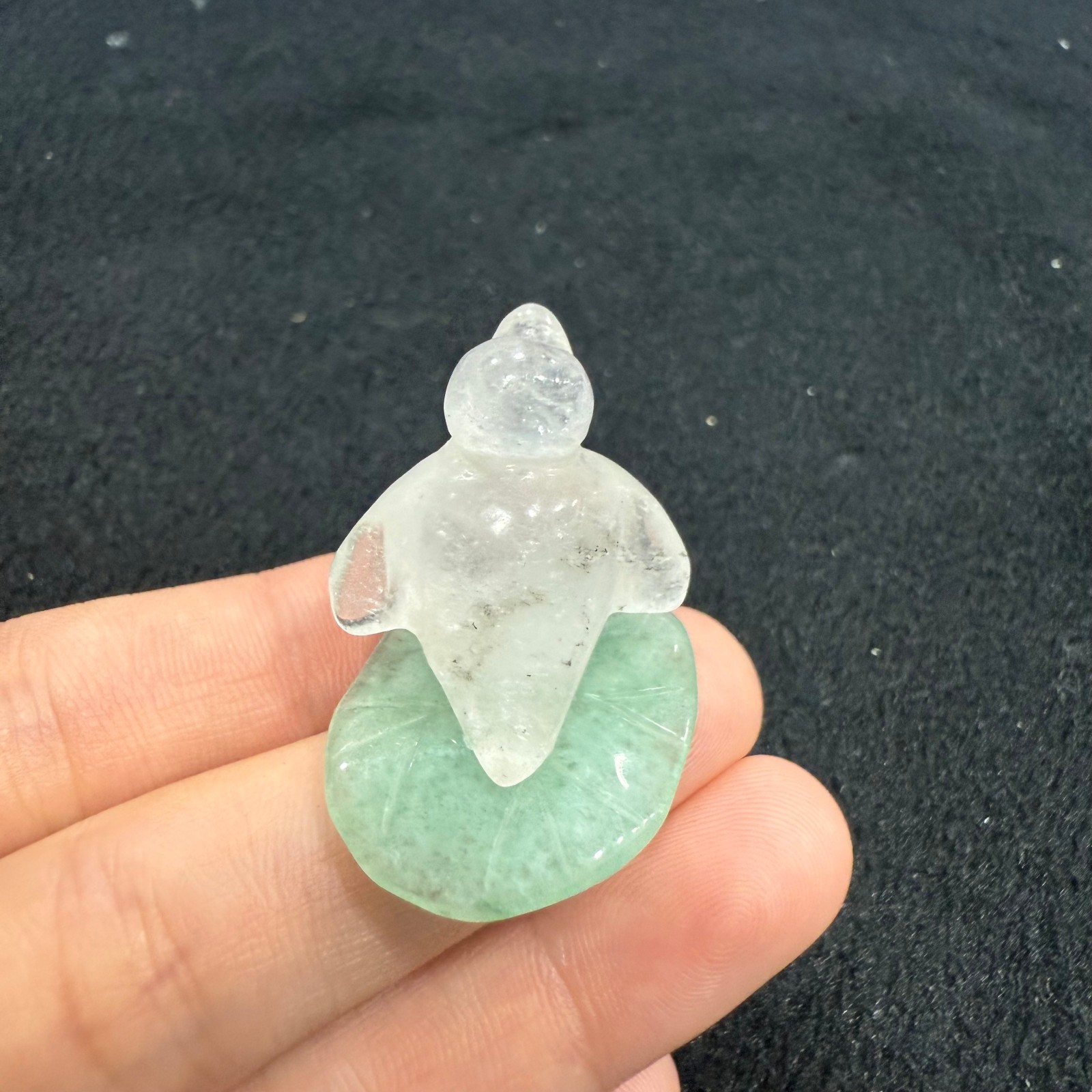 10pc Natural White crystal quartz Carved Crystal Penguin Reiki healing random