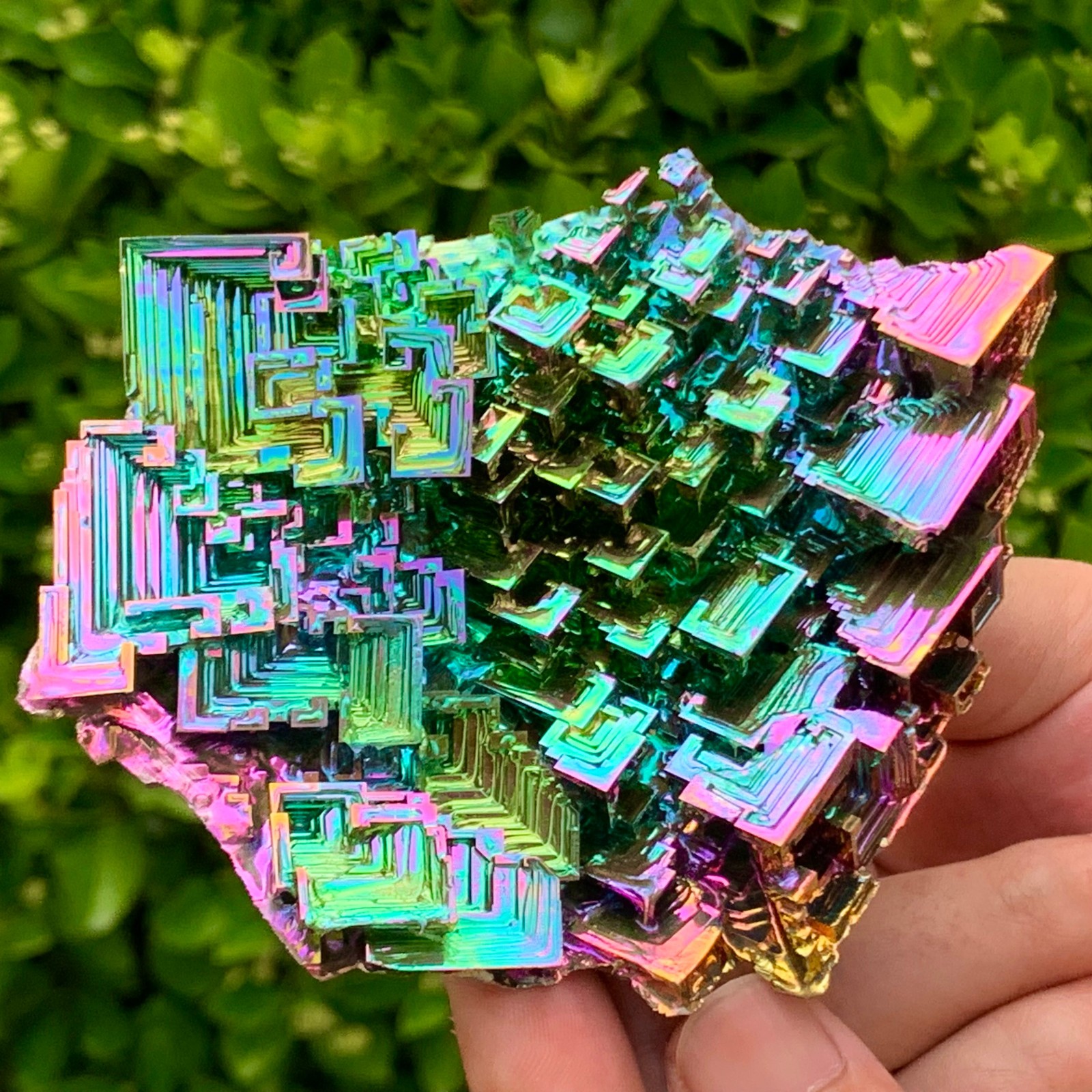 252G ram Bismuth rainbow crystal elementBi gemstone Mineral specimen healing