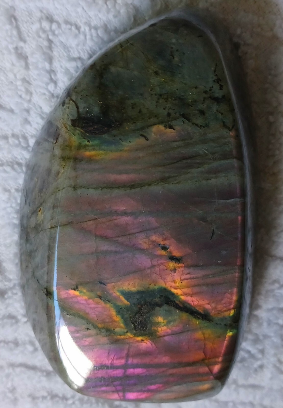 FULL FLASH LABRADORITE ROCK! NATURAL GEOLOGY POLISHED QUARTZ CRYSTAL STONE USA!