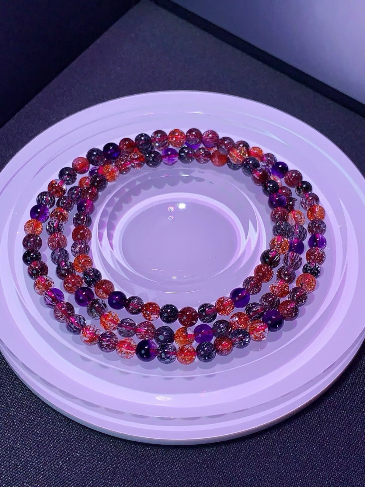 4.5mm TOP Natural Colorful super seven gem quartz crystal energy bracelet
