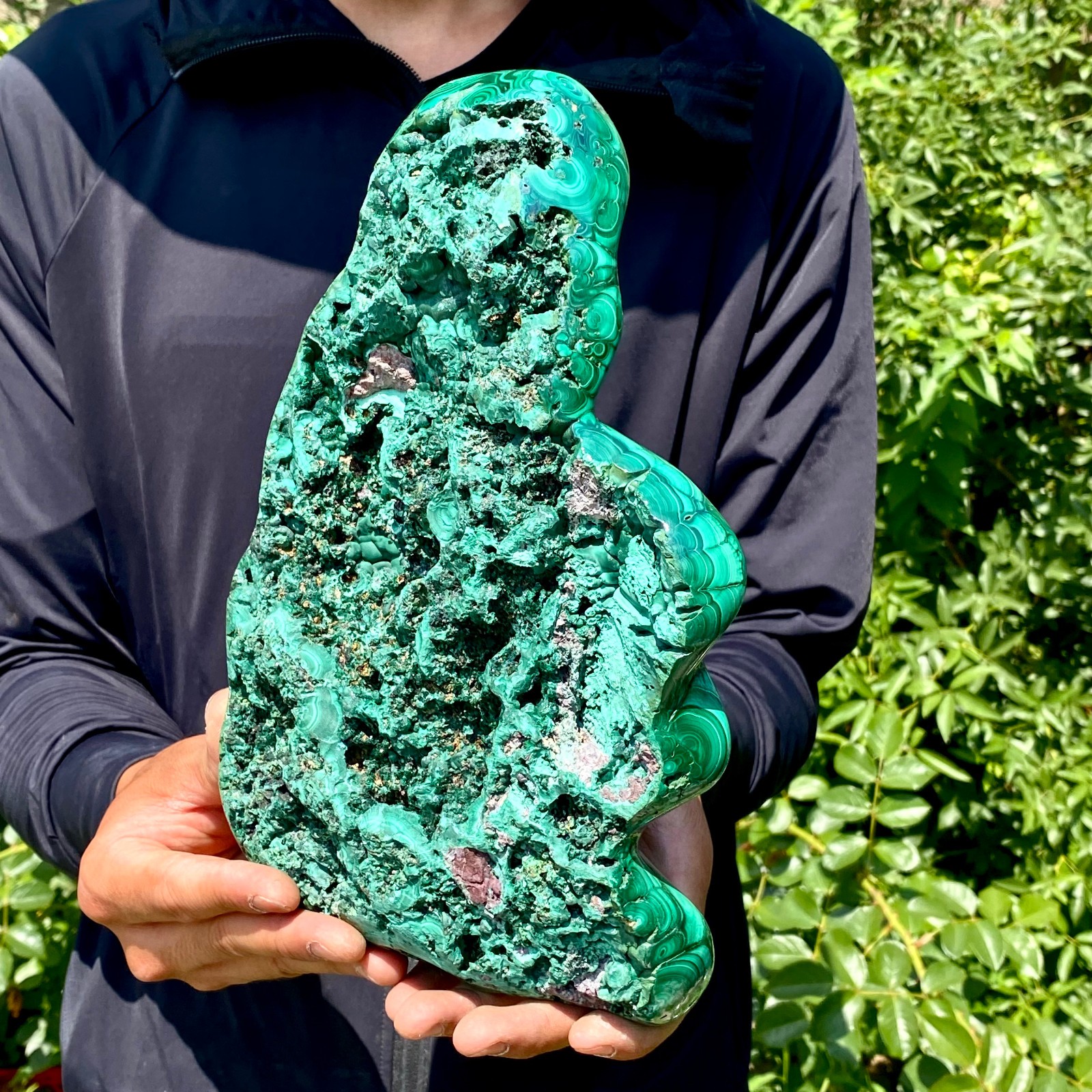 7.6LB Natural Polished Malachite Mineral freeform specimen Reiki Stone Healing