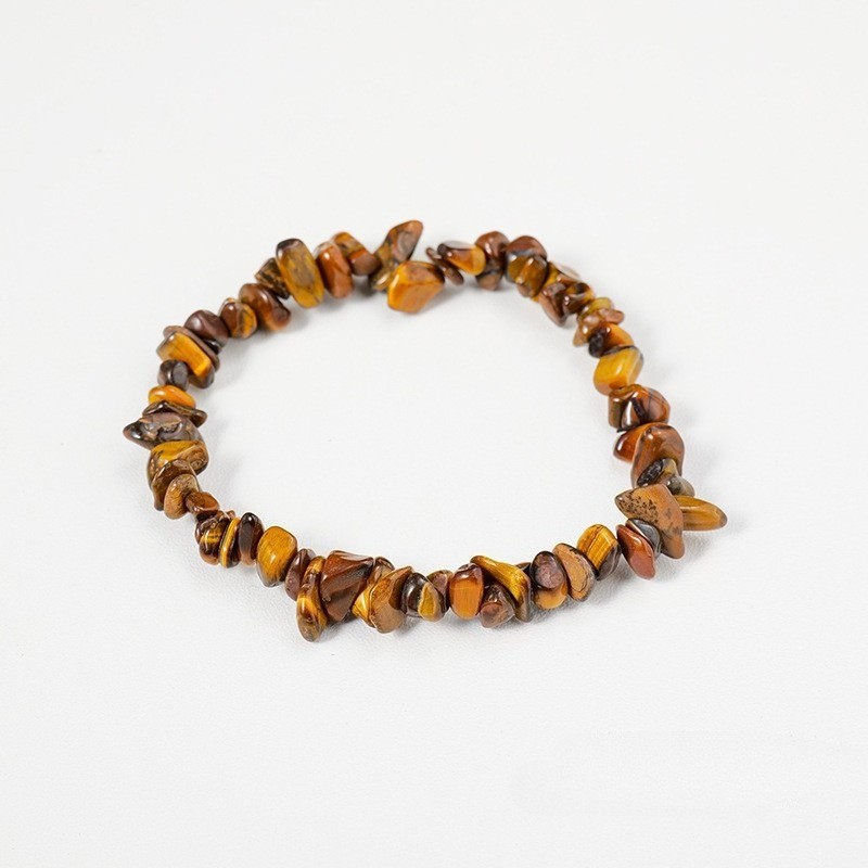 Natural Irregular Crystal Chip Stretch Bracelet, Unisex Multi-Color Energy Stone