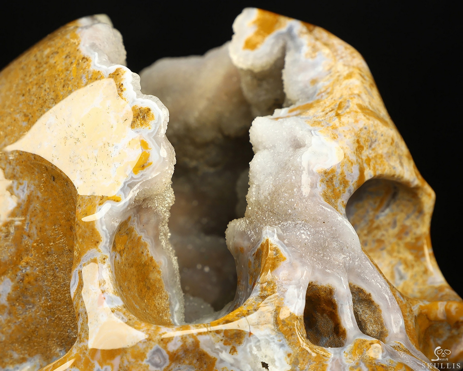 Super Realistic! Lifesized 7.0″ Red Moss Agate Geode Hand Carved Crystal Skull