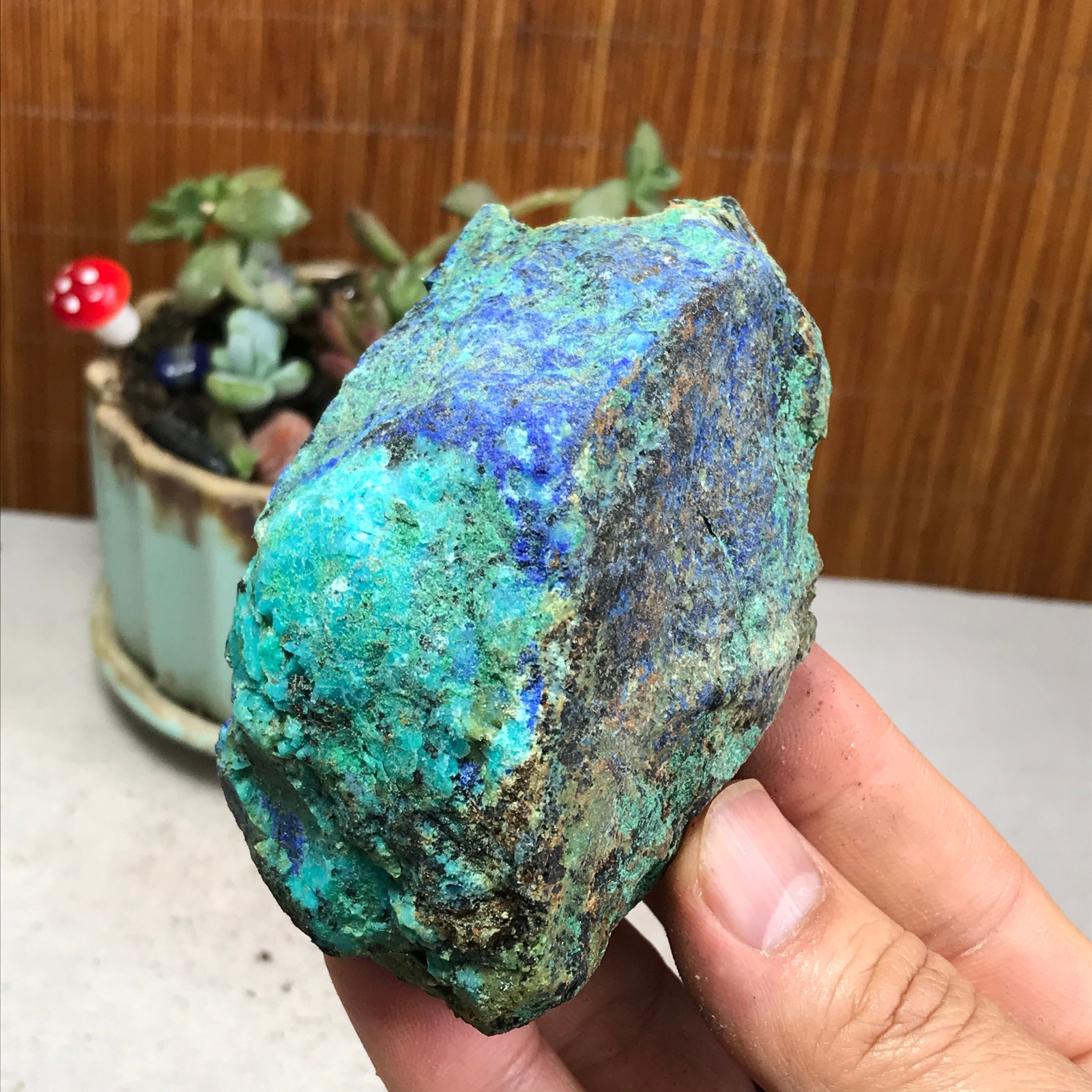252g Natural Azurite/Malachite gemstone Rough original Crystal Specimen A5061