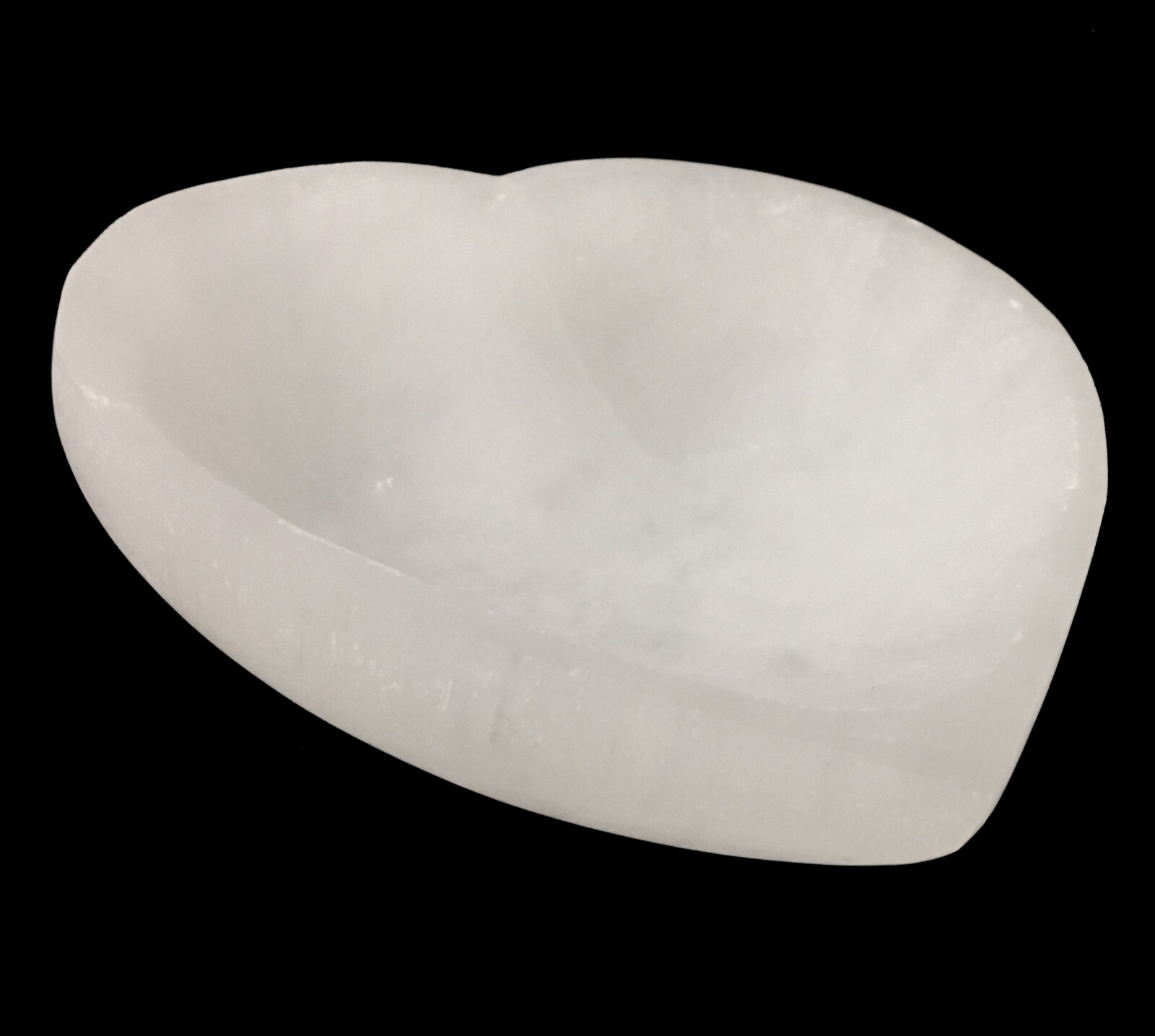 XL Selenite “Charging” Bowl Heart White Crystal Stone Reiki CHARGED Healing Clea