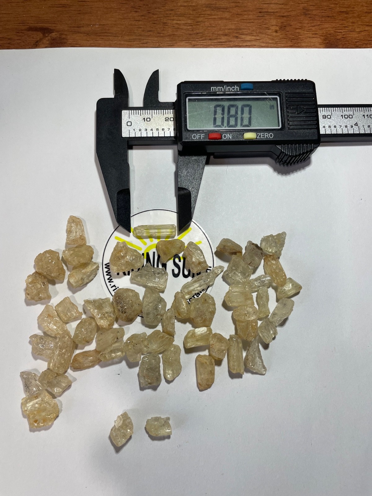 45 Grams Amazing Gem Natural Clear Golden Scapolite Crystal From Mozambique A
