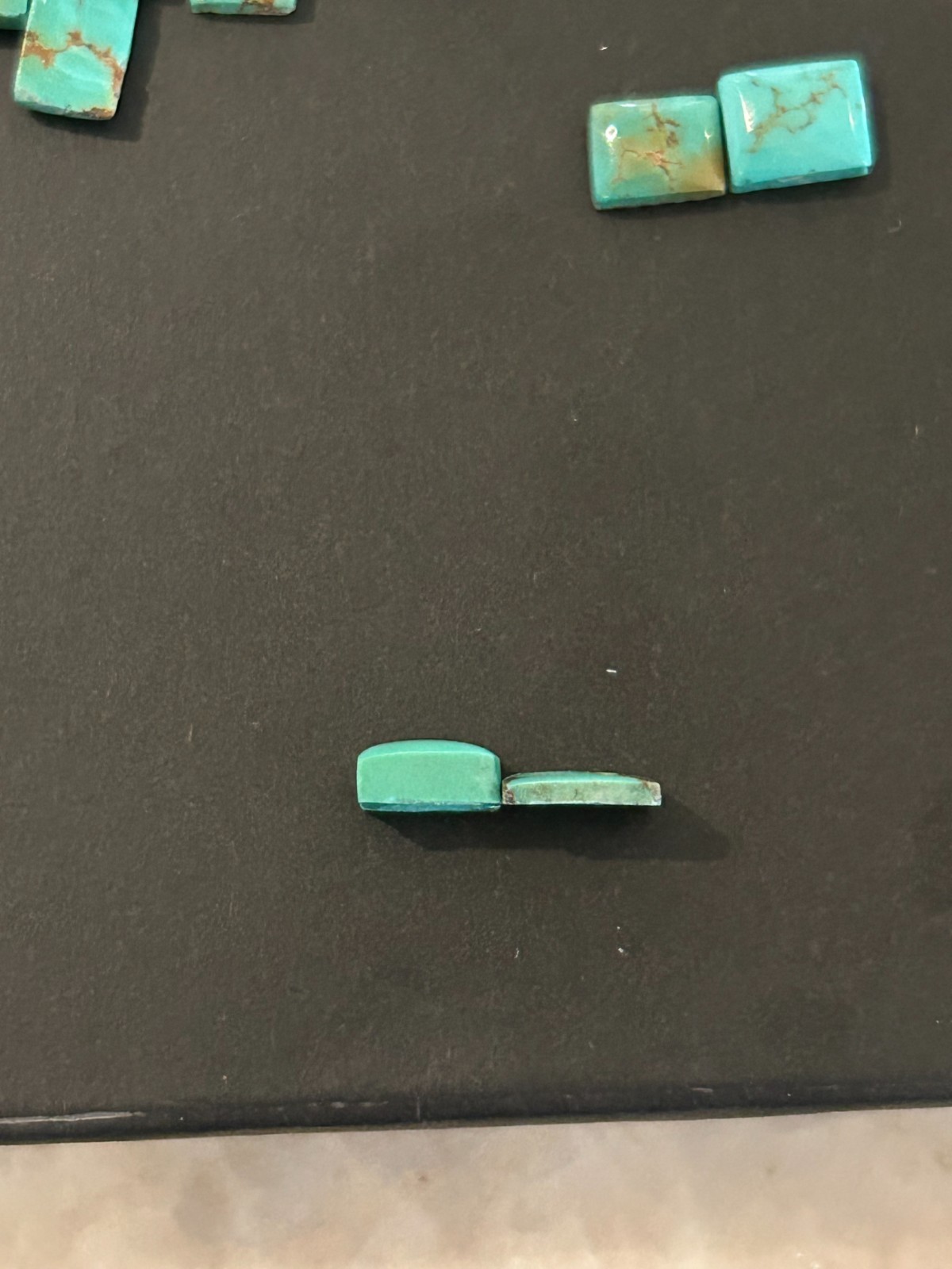 Vintage Natural Turquoise Cabochons 105 CTW 72 Rectangular Cabs 8x6mm Arizona