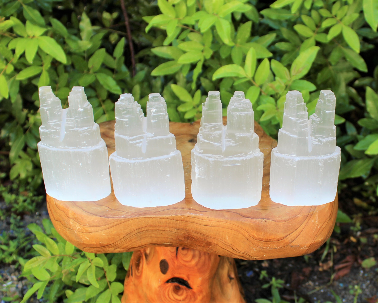Selenite Crystal Twin Tower (Selenite Skyscraper, Point, Gypsum Crystal)