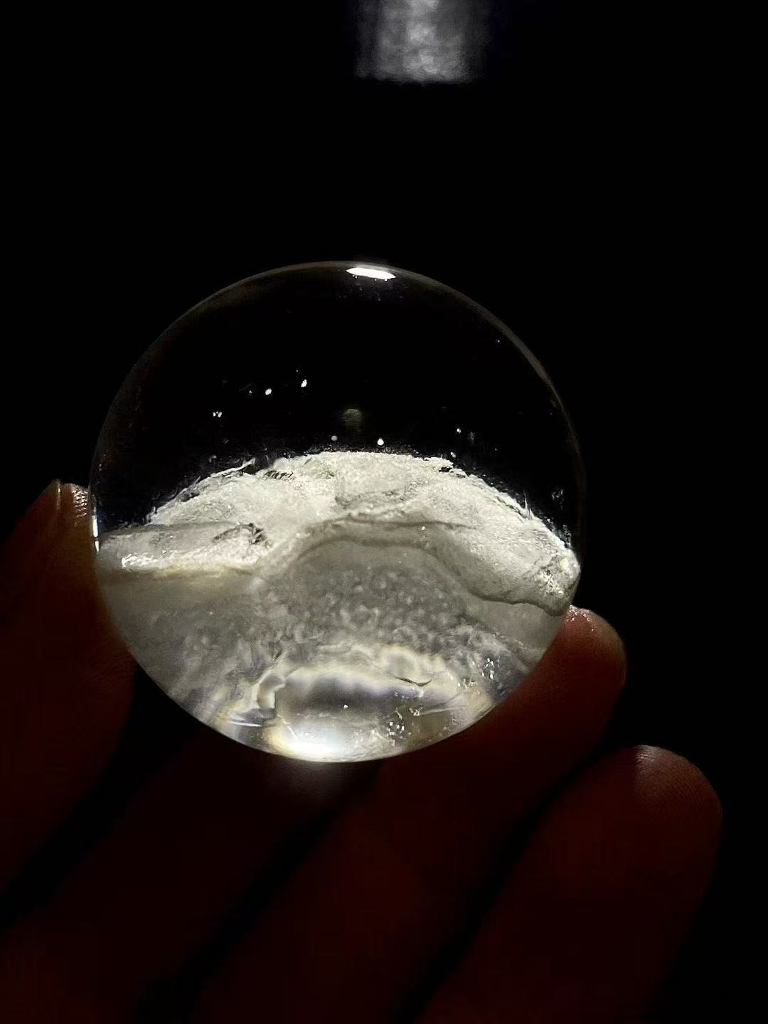 41mm Natural clear crystal sphere quartz polished ball Reiki heal energy