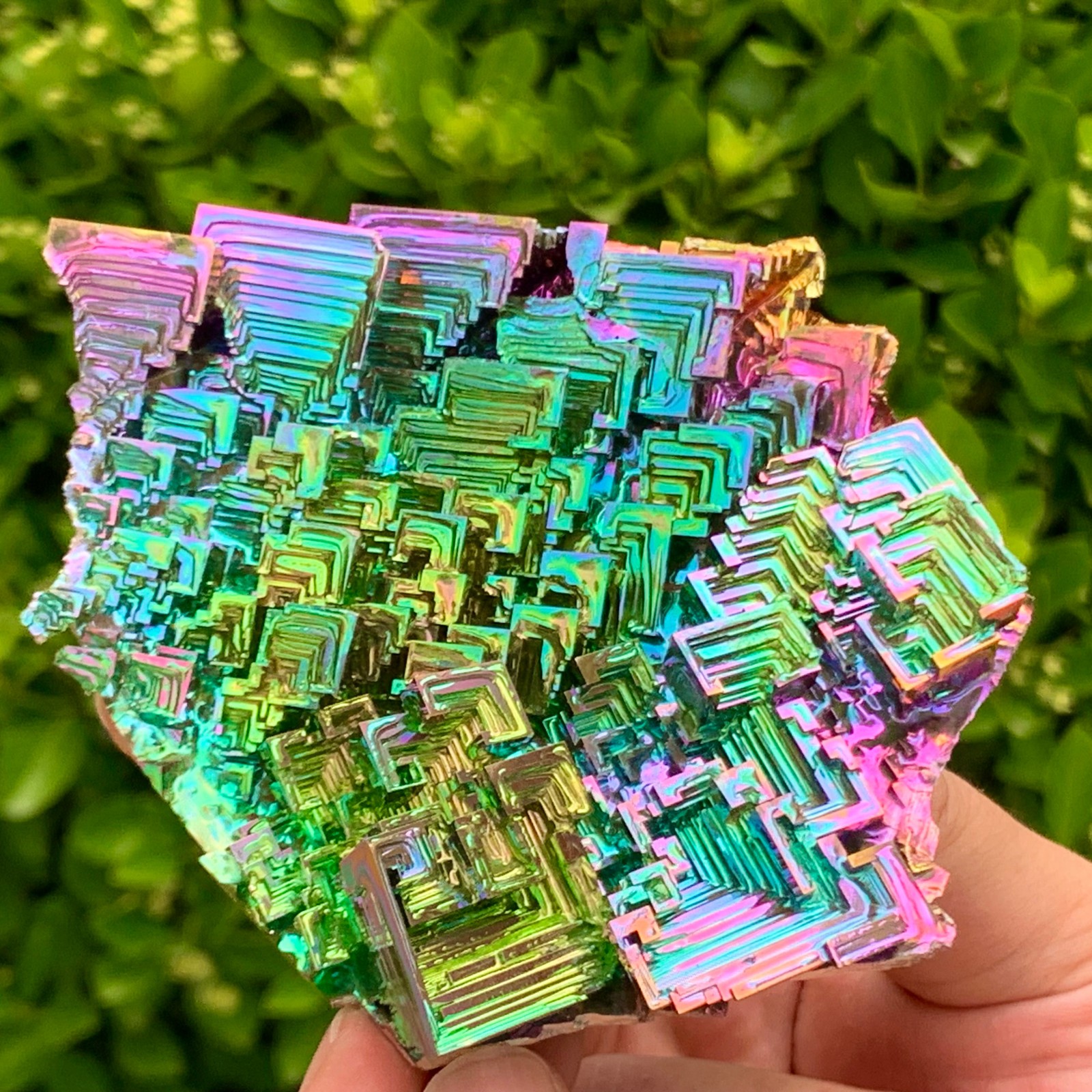 252G ram Bismuth rainbow crystal elementBi gemstone Mineral specimen healing