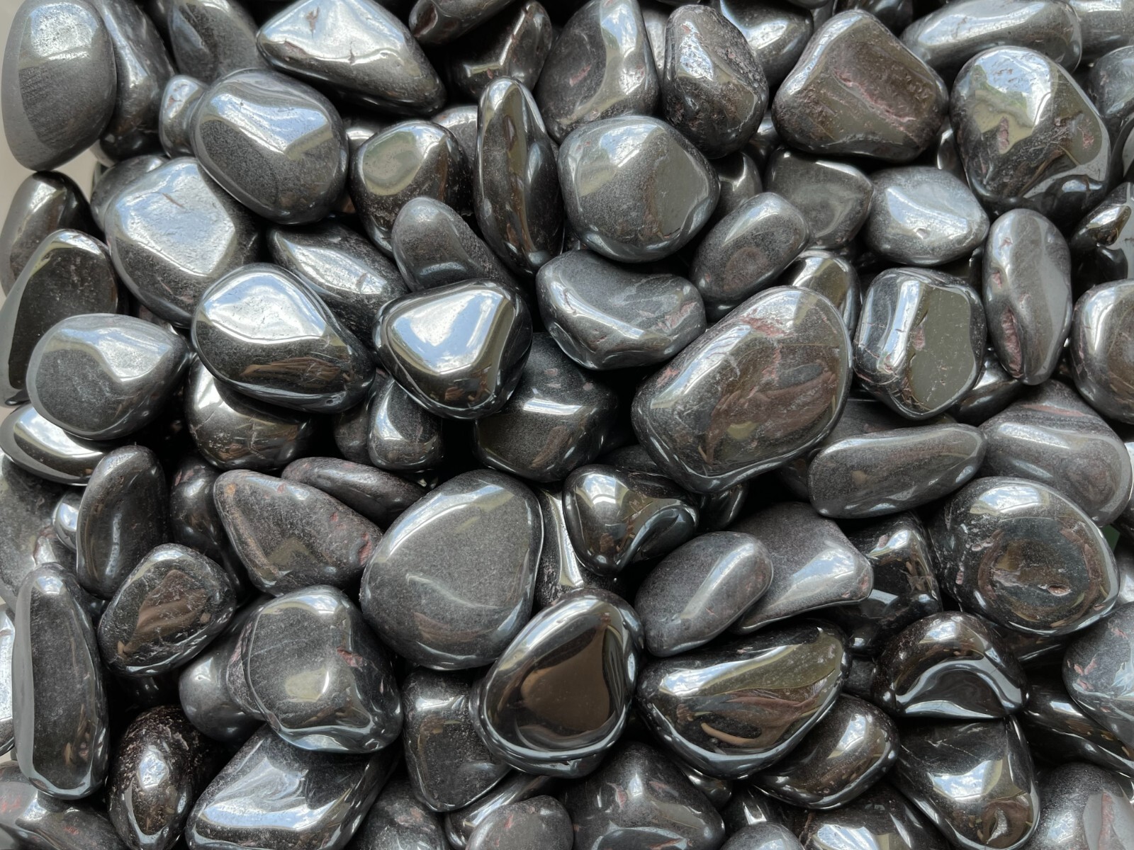 Grade A Hematite Tumbled Stones, 0.75″-1.25″ Tumbled Hematite, Pick How Many