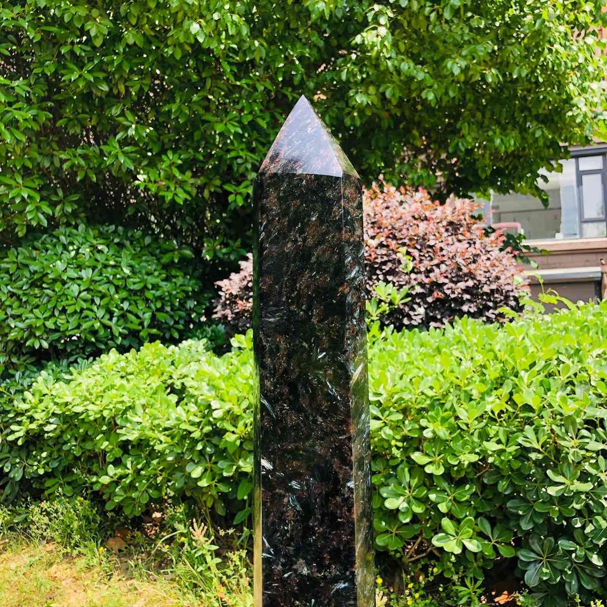 14.21LB Natural Fireworks Stone Obelisk Quartz Tower Crystal Wand Point Healing