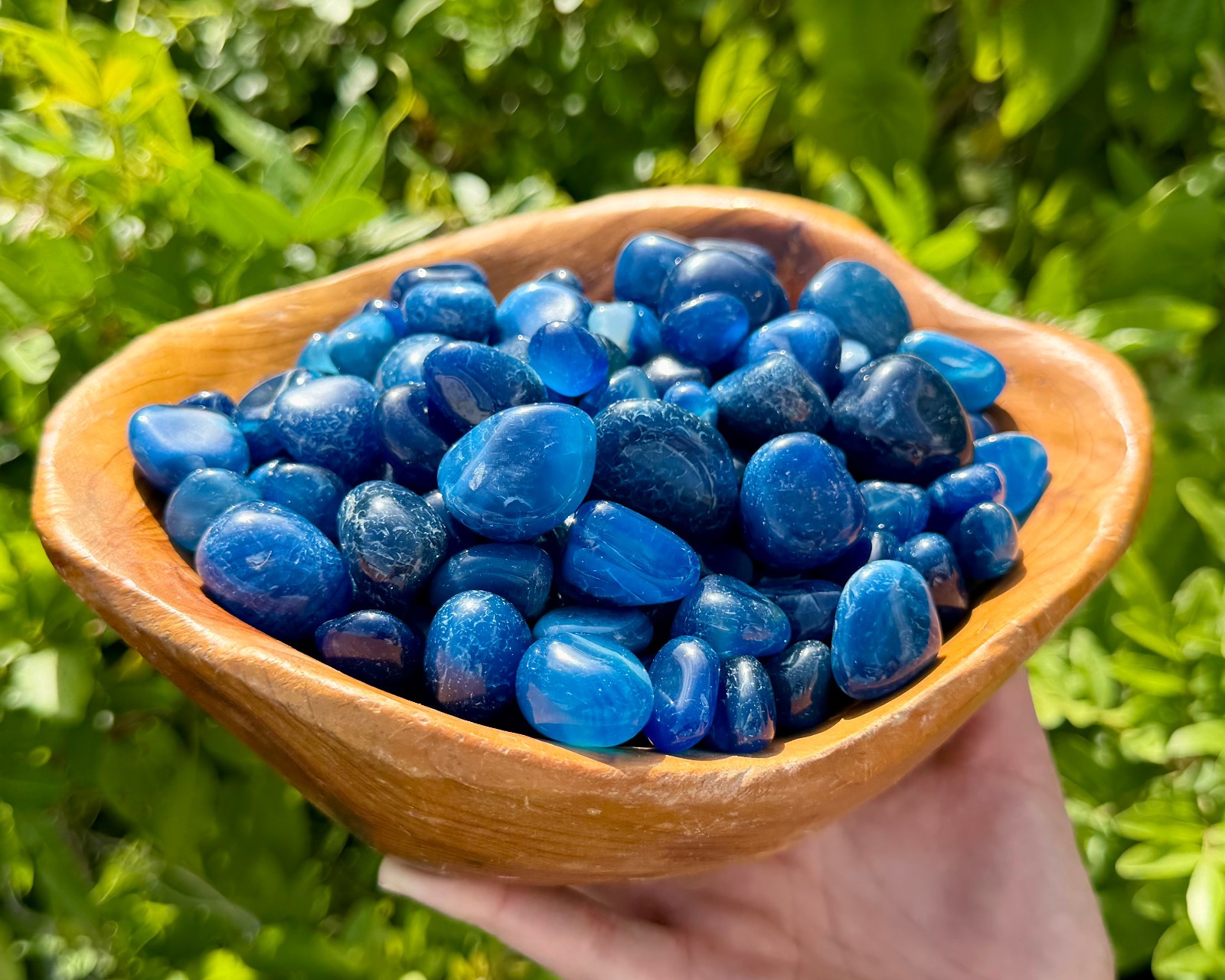 Blue Onyx Tumble Stone (Crystal Healing, Gemstone) 1 lb Wholesale Bulk Lot