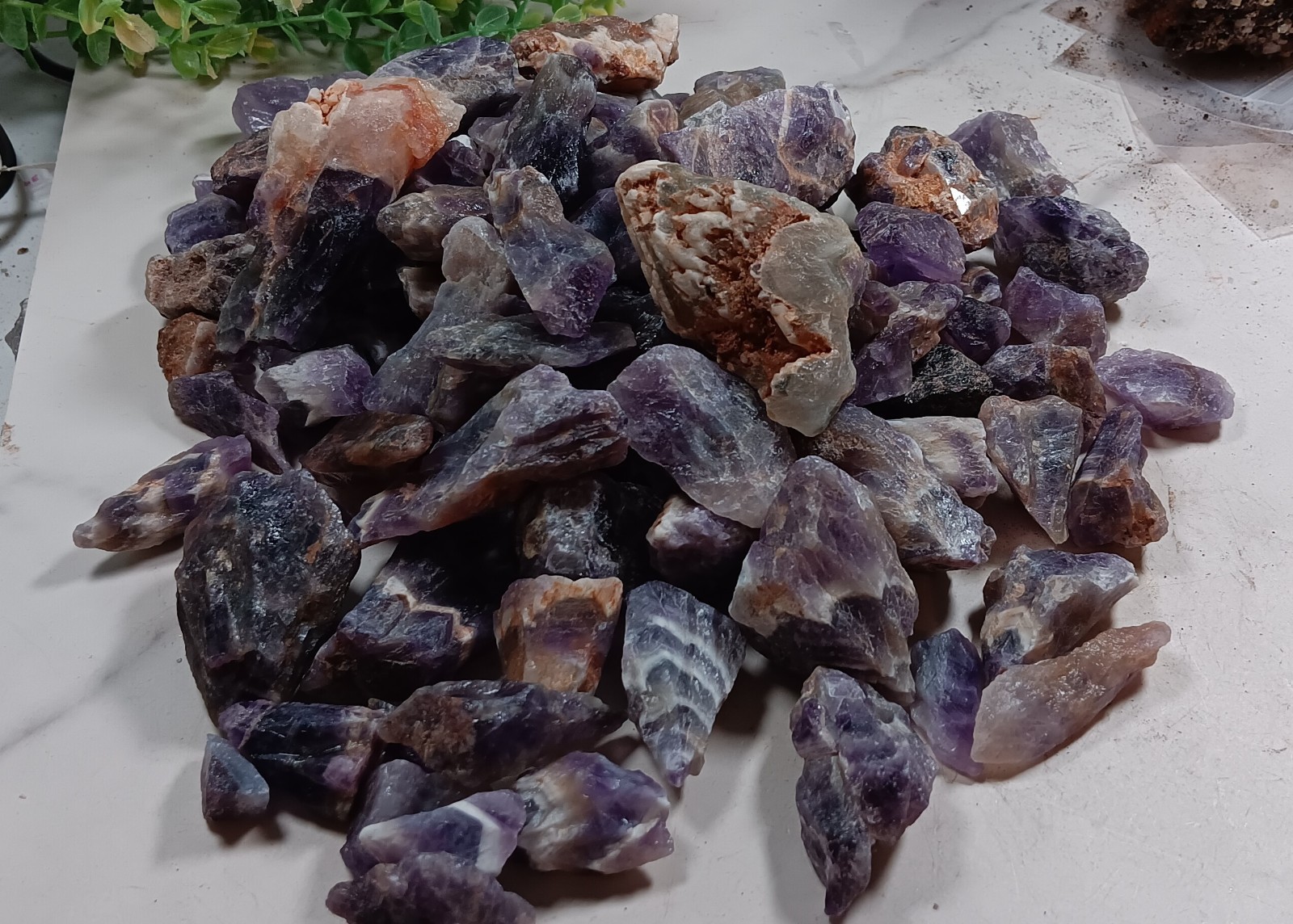 2.5 Pound Lot Amethyst crystal chevron amethyst Zambia all natural Lot 3