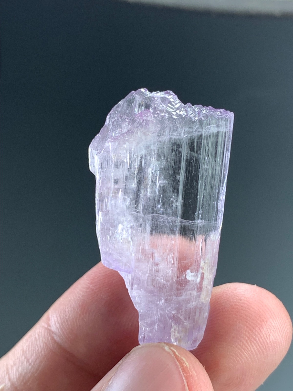 Natural Etched Pink Kunzite Crystal from Afghanistan (52 carat)