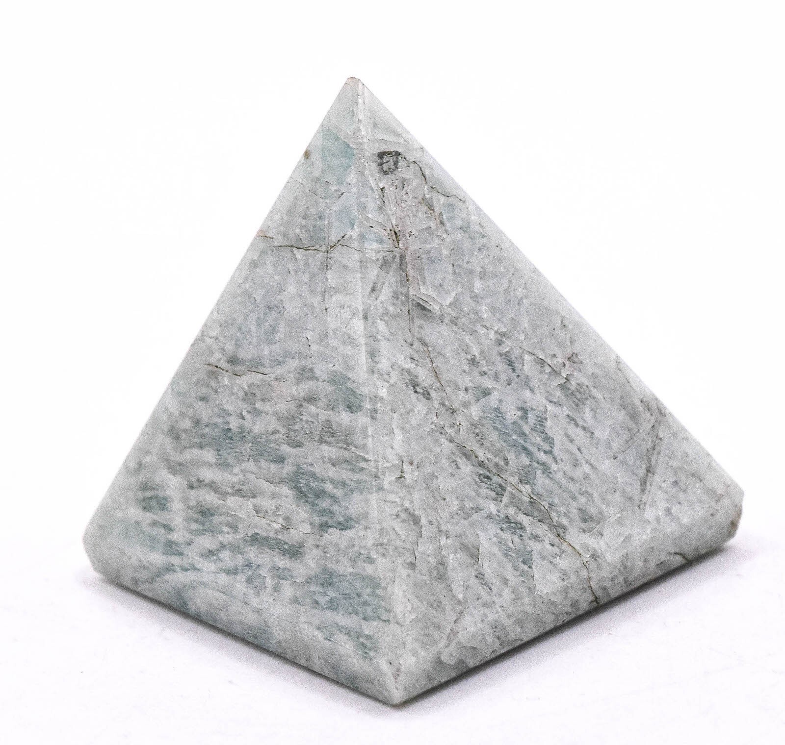 34mm Greenish Amazonite Pyramid Polished Feldspar Gemstone Crystal Mineral India