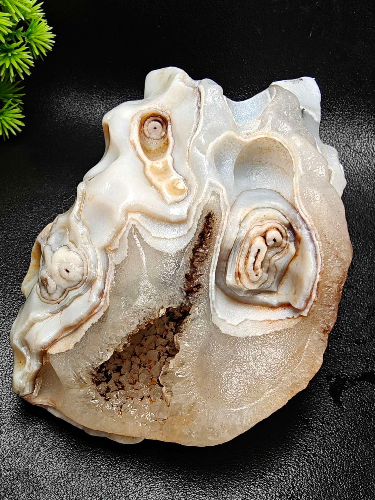 Rare China Inner Mongolia Gobi Eye Agate Stone Specimen 100% Natural Designer