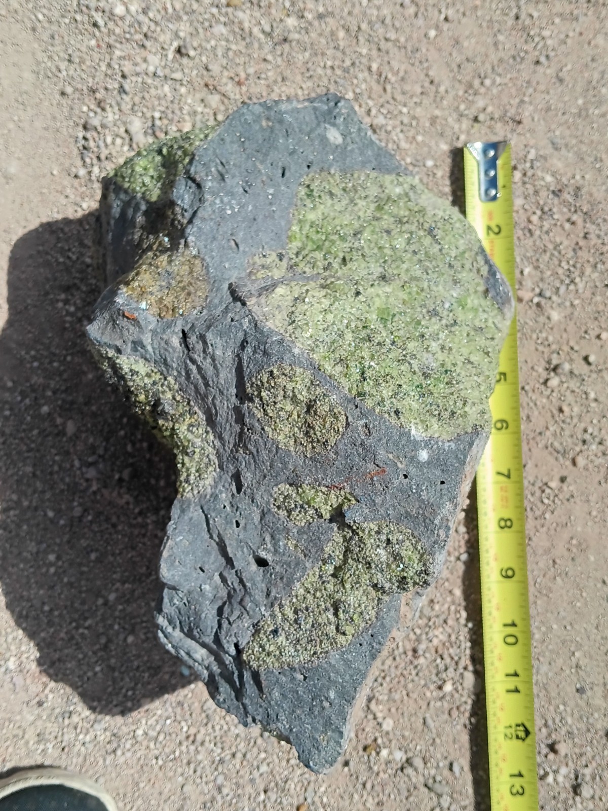 Big San Carlos Apache Res, AZ Peridot Phenacrist Crystals in Basalt 24lbs 8oz