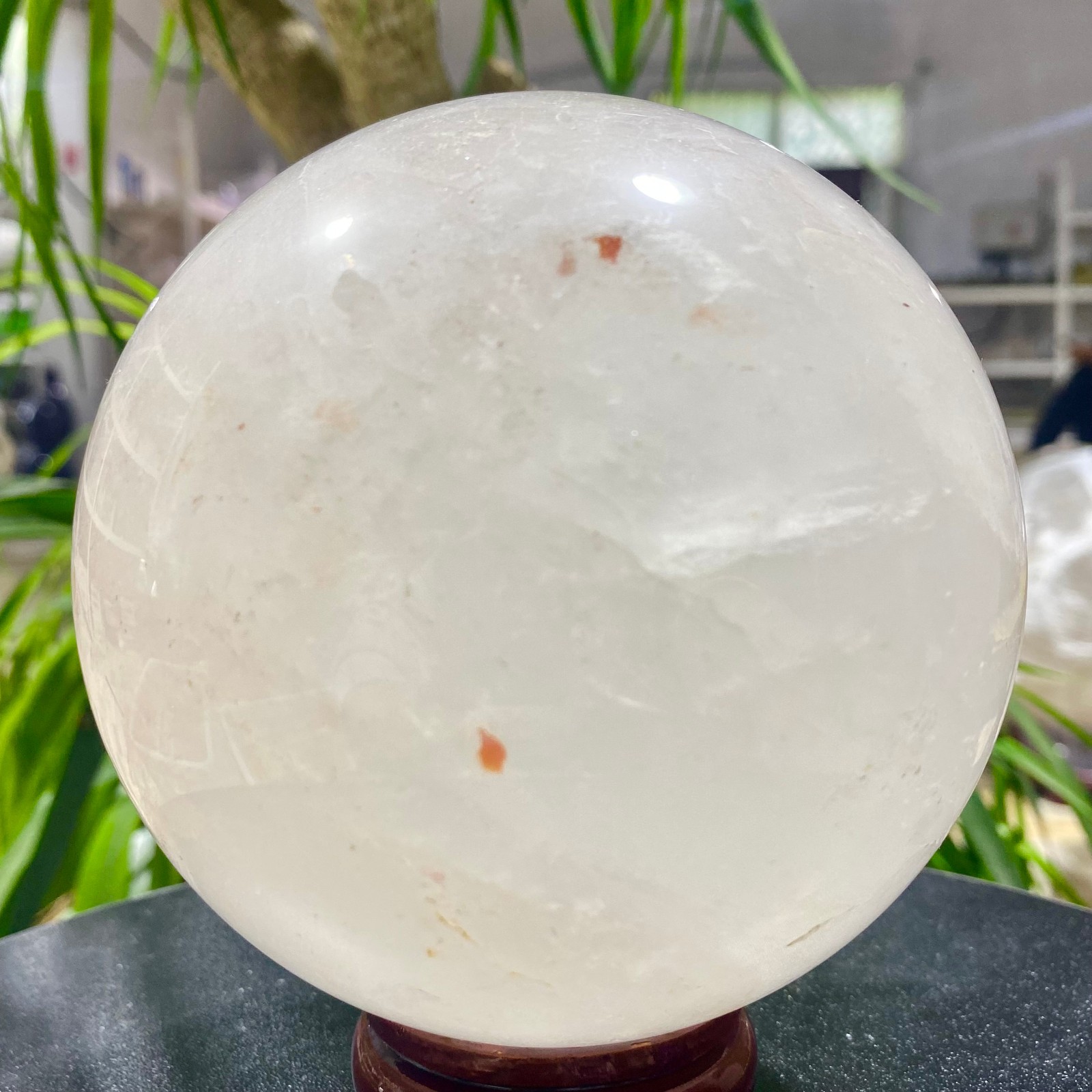 4.62LB white crystal transparent quartz crystal ball Reiki repair