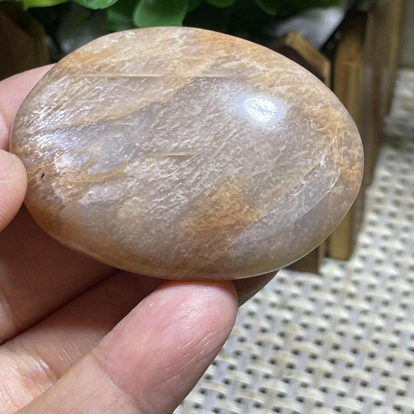 Orange Moonlight Gold Sun Stone polished stone original specimen decor 48g A20