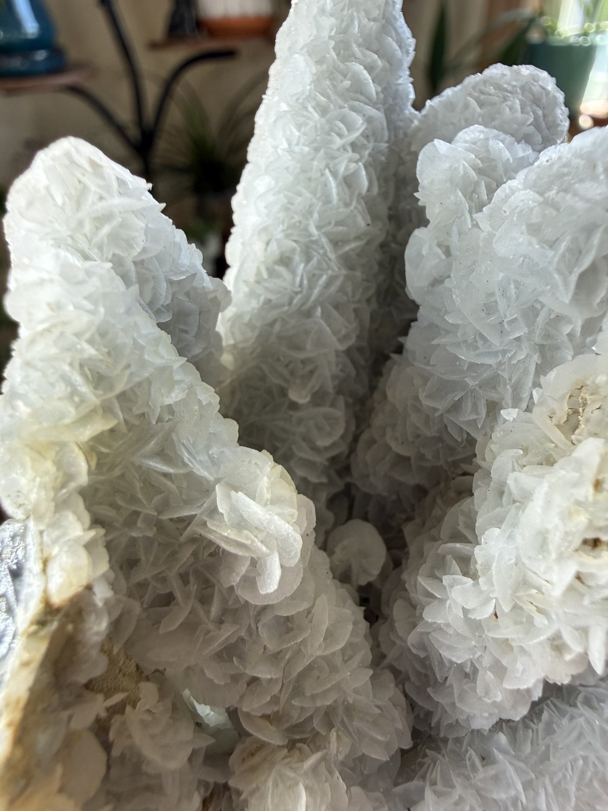 Green Chlorite Quartz Cluster with White Petal Calcite – Inner Mongolia, China