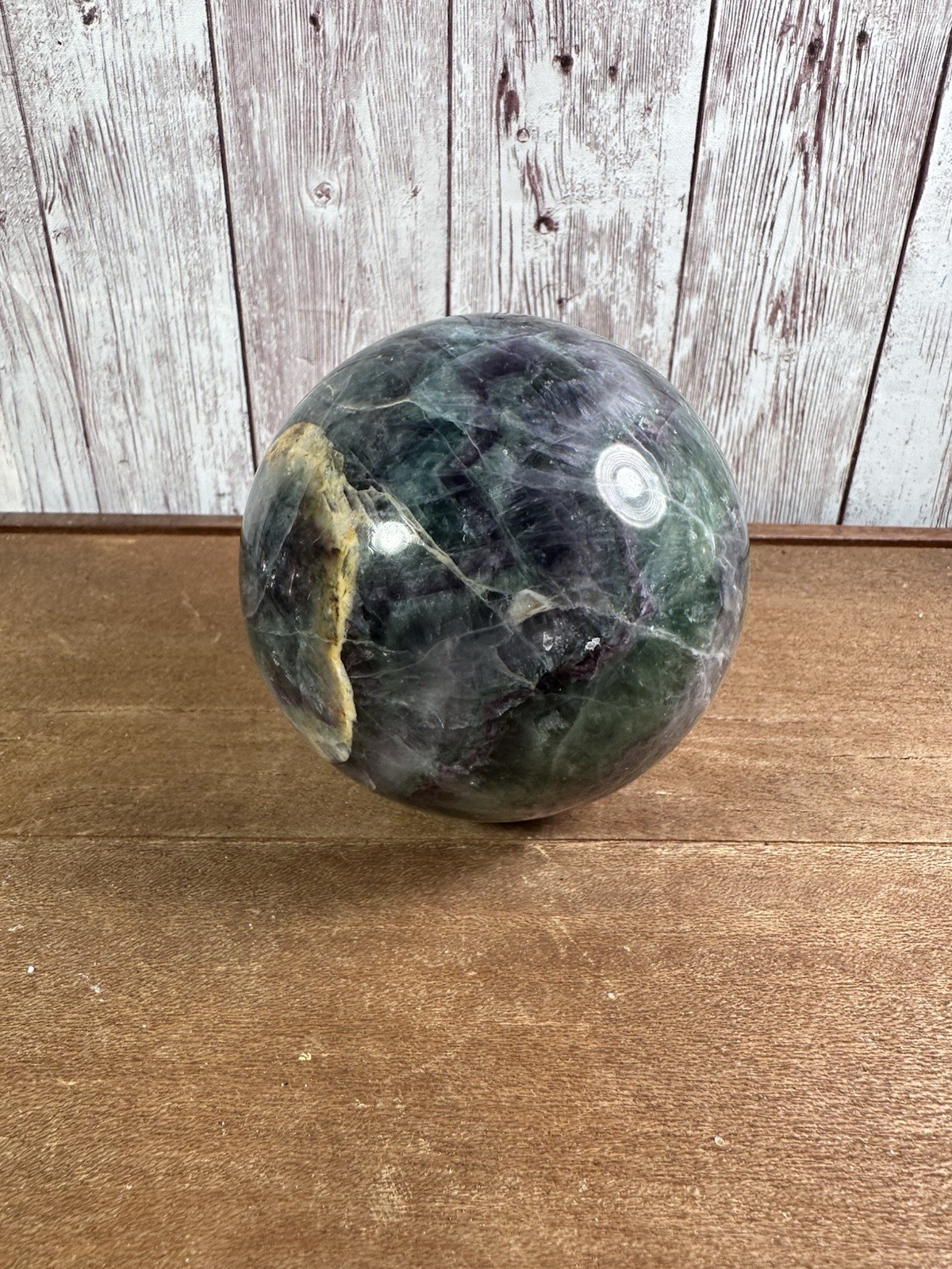 Flourite Sphere Green Purple Ball Gazing 1017 Gram See All Pics For True Beauty