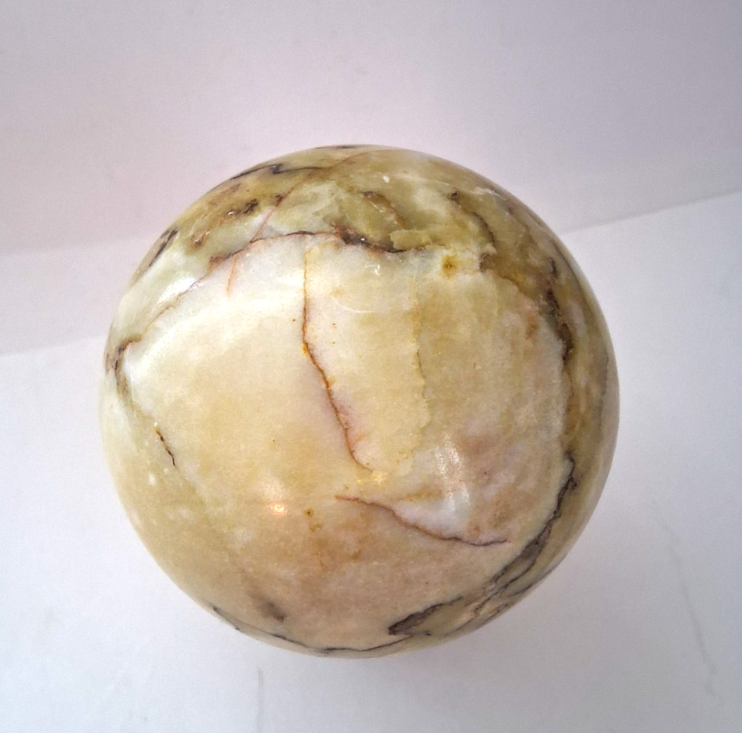 Large Solid Natural Jasper Marble Stone Display Orb Sphere 3.3 Lbs