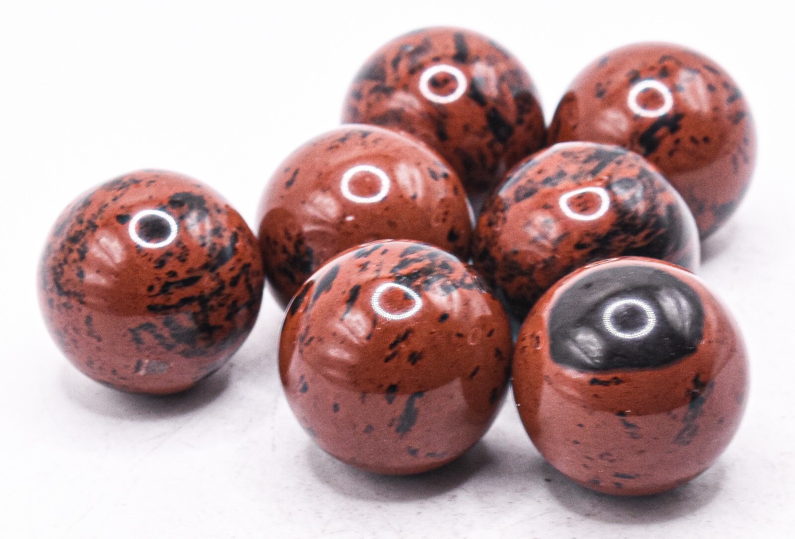 25mm Black Brown Mahogany Obsidian Sphere Natural Vocanic Glass Ball Mexico 1PC