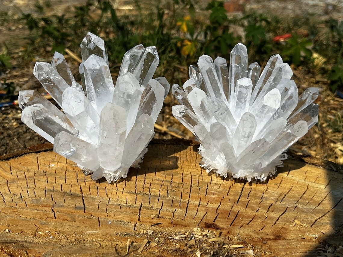 Natural Clear Quartz White Crystal Cluster Raw Mineral Specimen Reiki Home Decor