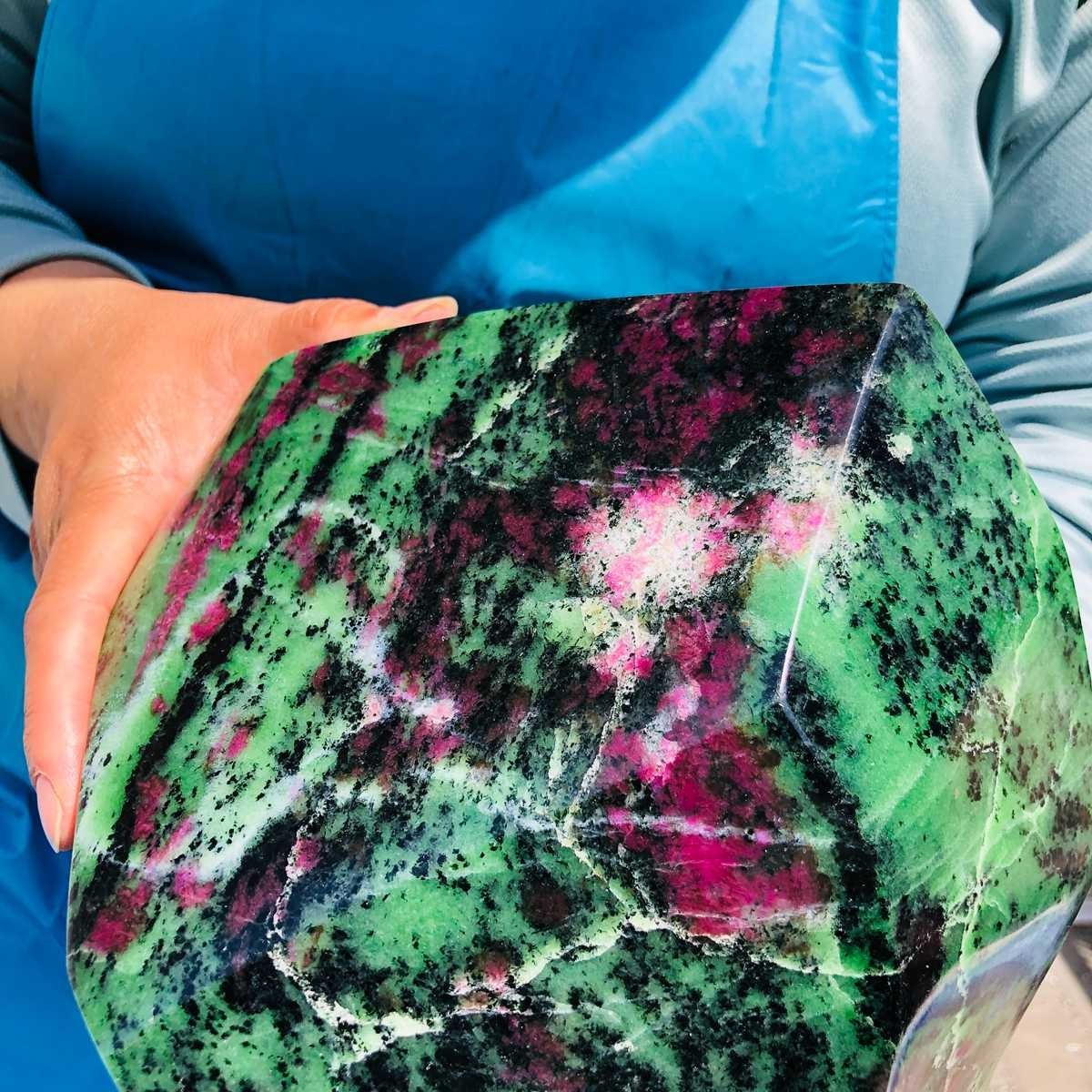 13.59LB Natural crystal Red-Green Ruby Zoisite Specimen reiki Healing