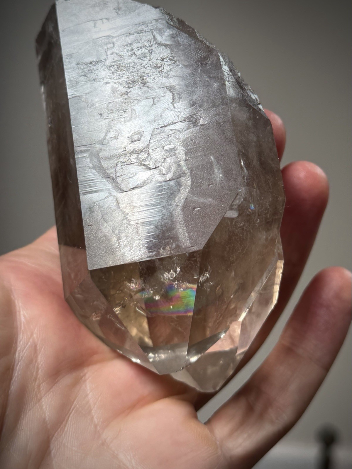 Twin Quartz Crystal Natural Smoky Quartz Rainbow Quartz Crystal Twin Quartz
