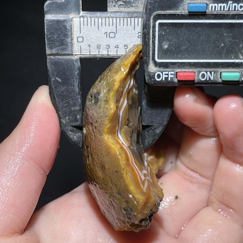 Natural half Rough Chinese Agate crystal geode Achat Nodule Hebei 62g D710