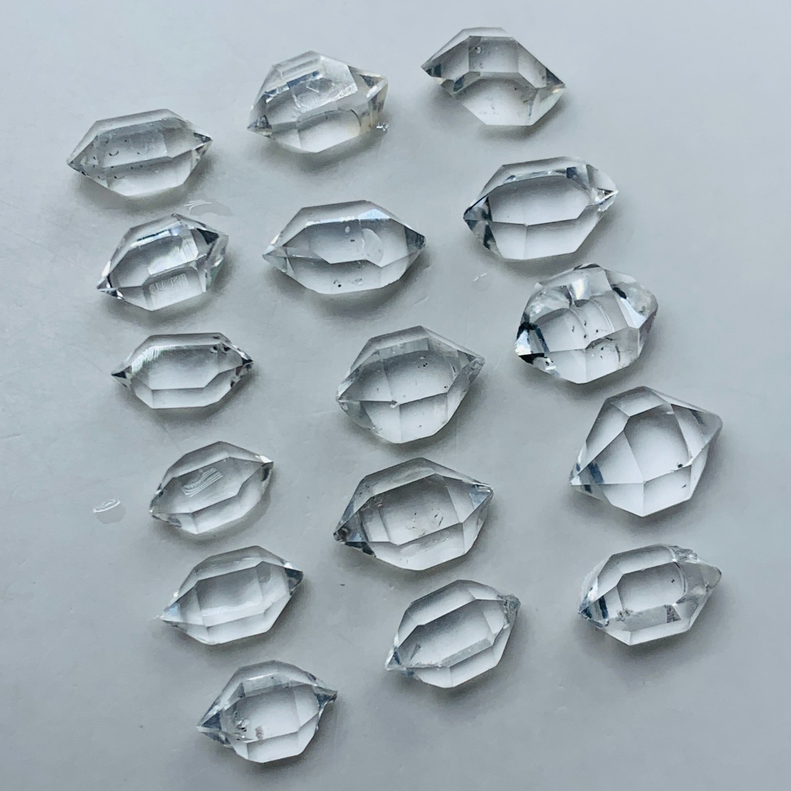 16PC small rare Herkimer diamond, quartz crystal, gemstone gift 20ct 8-10MM