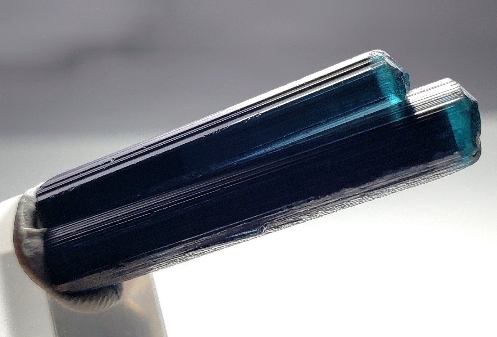 Dark Blue Indicolite Tourmaline Crystal From Afghanistan Peech Mine 29.9 Carats