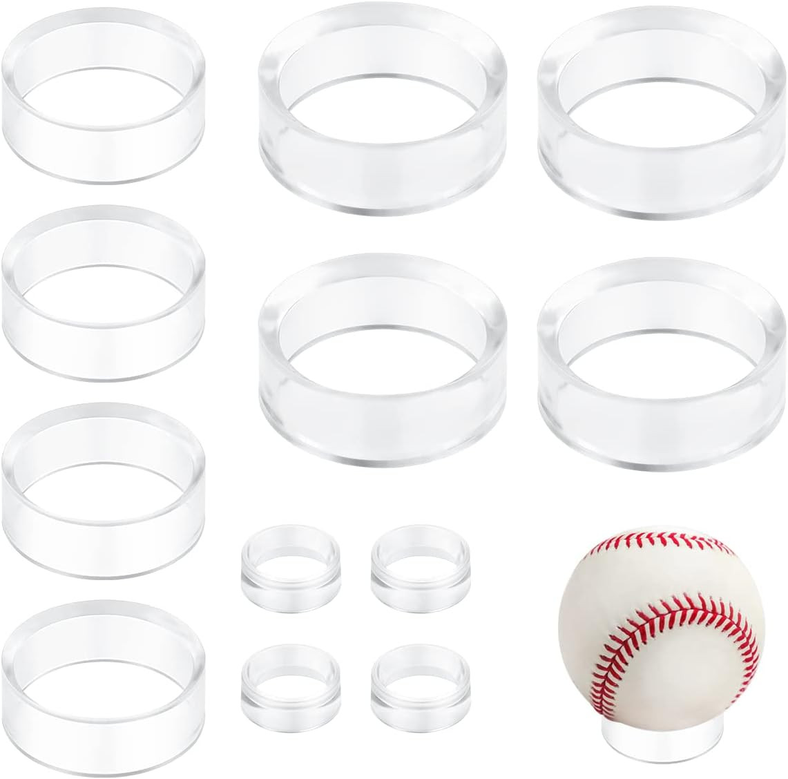 12Pcs Acrylic Sphere Stand Clear round Sphere Holder Plastic Display