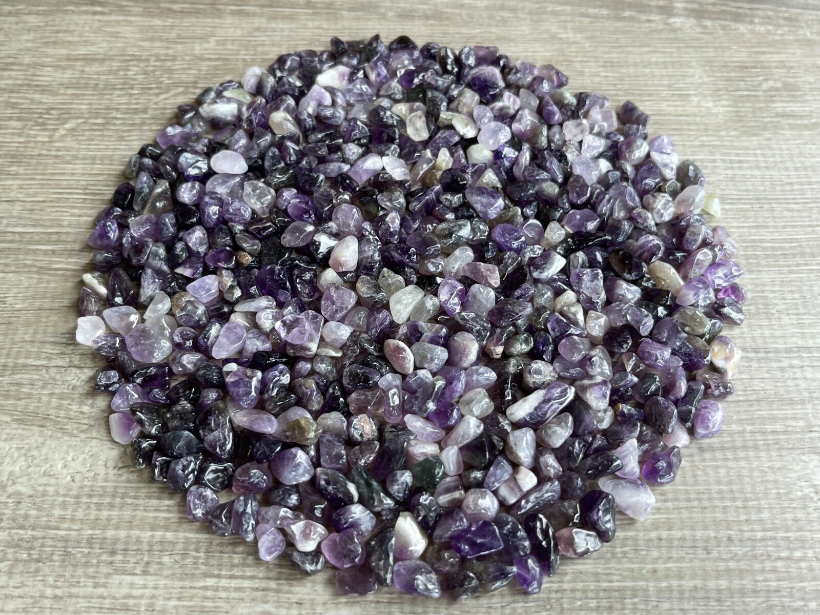 Grade A++ Amethyst Semi Tumbled Gemstone Mini Chips 5-12 mm, Wholesale Bulk Lot