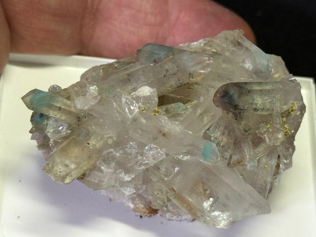 SEE VIDEO: RARE AJOITE INCLUDED QUARTZ CLUSTER, MESSINA MINE ,SOUTH AFRICA