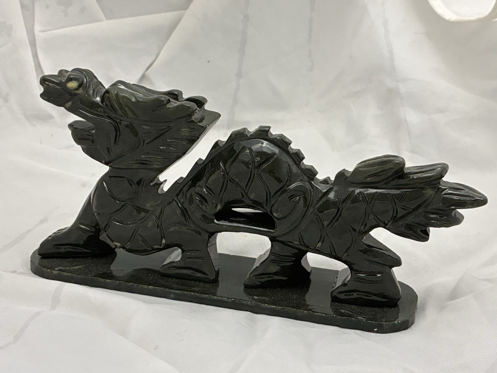 Jade Dragon Chinese Carving Afghanistan Jade Dragon Statue