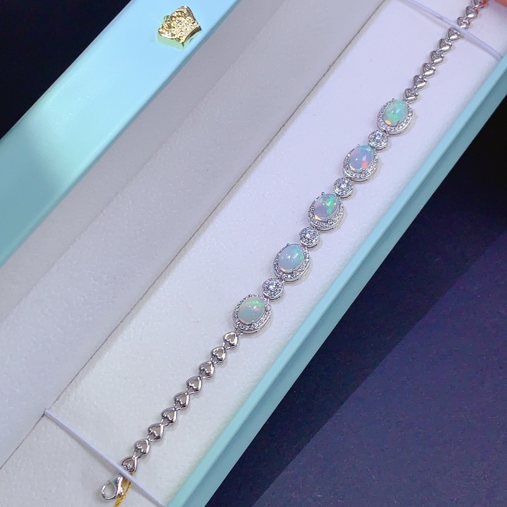 high quality Opal bracelet Gemstone S925 Silver Plated18K Gold Jewelry Fashion
