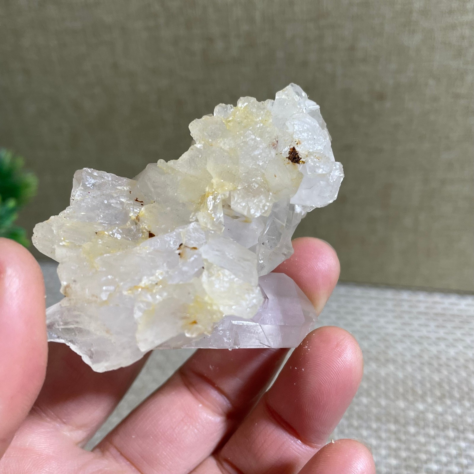 83g Natural White Clear Quartz Crystal Cluster Rough Healing Specimen