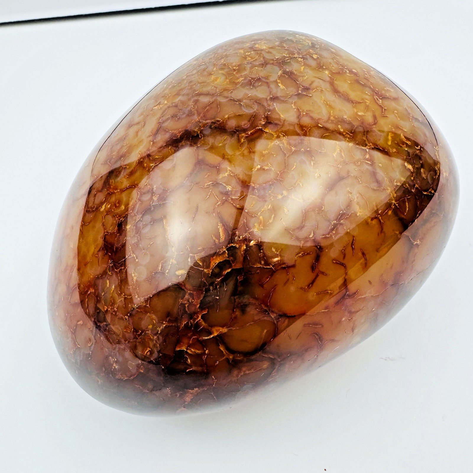 Large Carnelian Agate Freeform Polished Stone Madagascar 2.7lb Crystal Decor