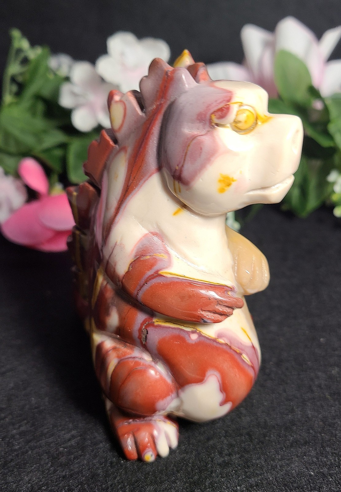 Rare Large 4″ 345g Mookaite Dragon Dinosaur Godzilla Crystal Stone Statue