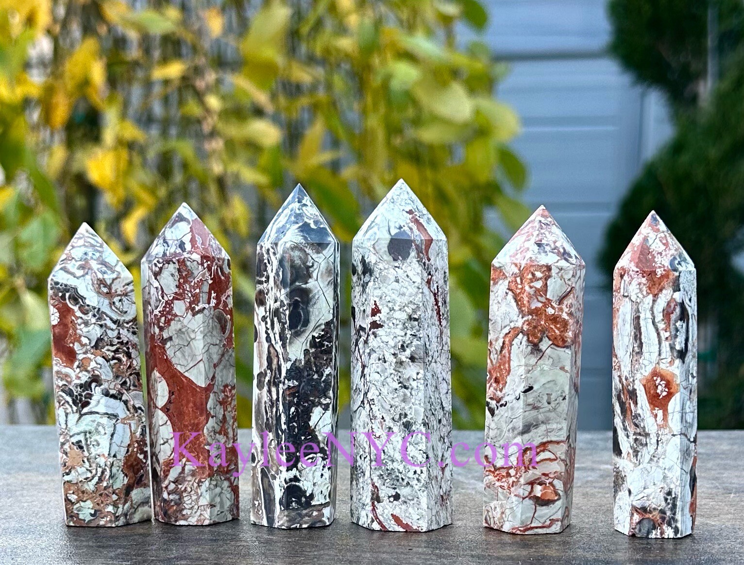 Wholesale Lot 1 Lb Natural Money Agate Obelisk Tower Point Crystal Energy