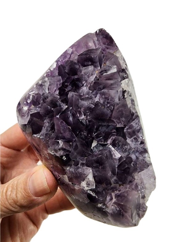 Amethyst Polished Edge Geode A-Grade Brazil 1lb 4.9oz.